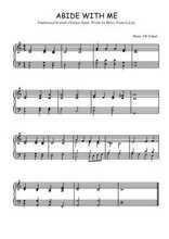 Téléchargez l'arrangement pour piano de la partition de Abide with me en PDF